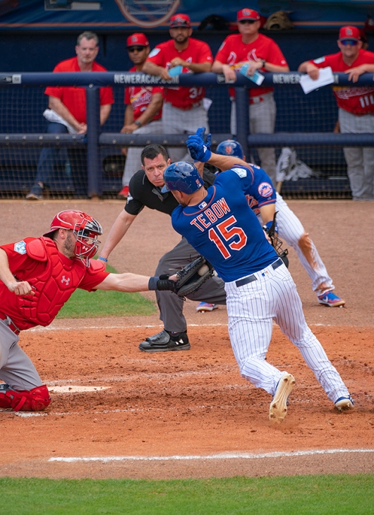 Tim-Tebow-out-at-the-plate-_A9A6192-First-Data-Field,-Port-St.-Lucie,-FL-